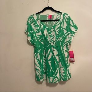 LILLY Pulitzer for Target Girls Boom Boom Palm Leaves Swim Cover Up